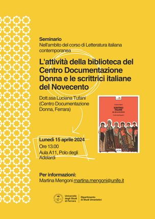 L'attività della biblioteca del Centro Documentazione Donna e le scrittrici italiane del Novecento