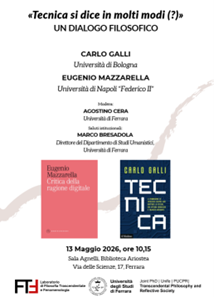 Tecnica si dice in molti modi (?)”. Un dialogo filosofico